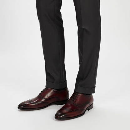 Handgefertigte Herren Oxford-Schuhe – Pelanva – Ansicht 2
