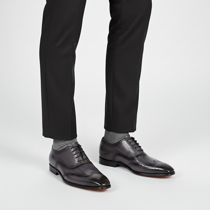 Handgefertigte Herren Oxford-Schuhe – Pelanva – Ansicht 4