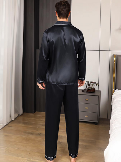 Herren Pyjama Satin – Pelanva – Ansicht 6