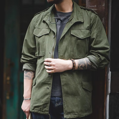 Zip-Jacke mit geradliniger Passform für Herren – Pelanva – Ansicht 3