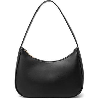 Kleine Leder-Hobo-Tasche mit Reißverschluss, Detailansicht – Pelanva