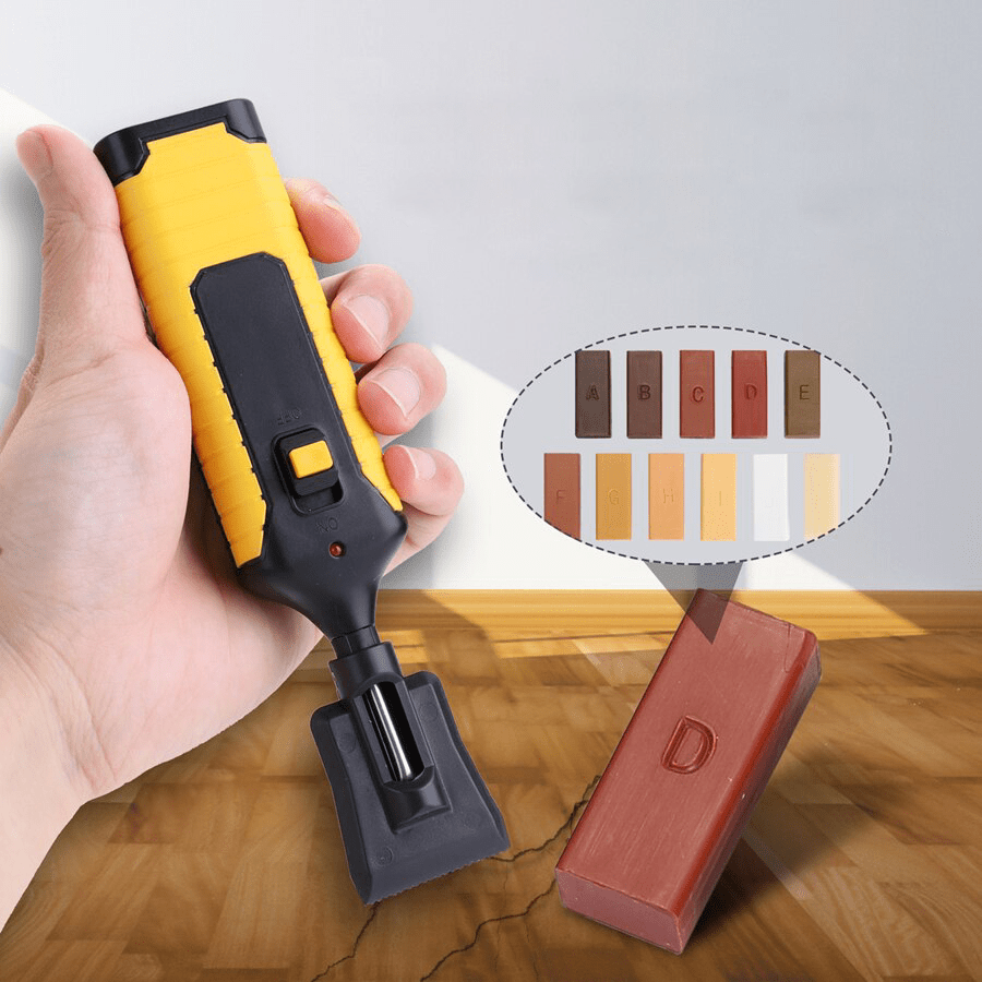 HolzReparaturSet – Komplettes Set für Holzböden mit Farbmatching-Wachsblöcken