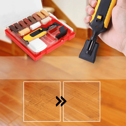 HolzReparaturSet – Komplettes Set für Holzböden mit Farbmatching-Wachsblöcken