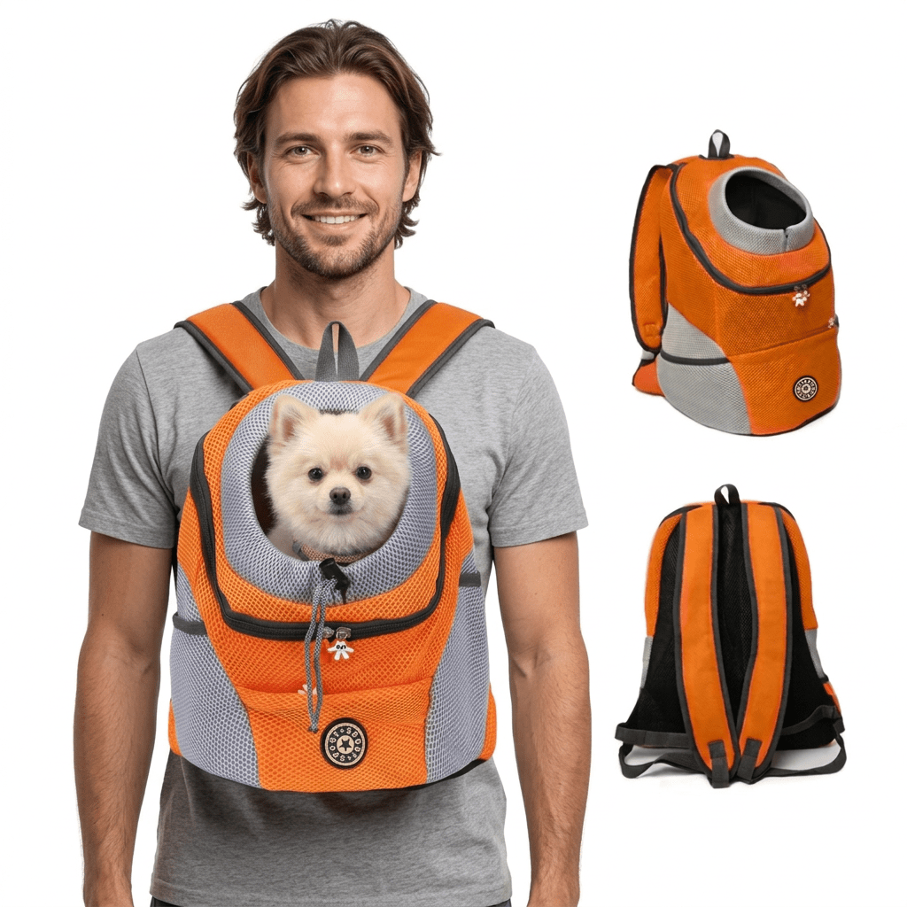 Ergonomischer Hundetragerucksack mit Komfortpolsterung – Pelanva – Ansicht 2