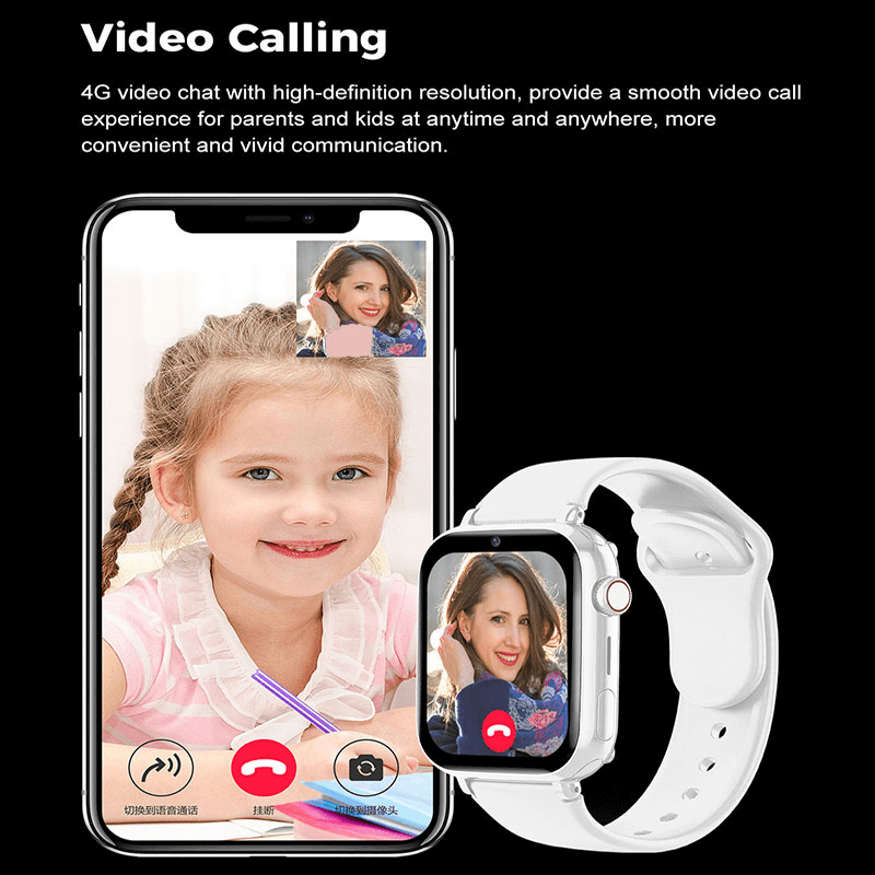 Kinder-Smartwatch mit 4G-Videotelefonie und GPS-Ortung – Pelanva – Ansicht 2