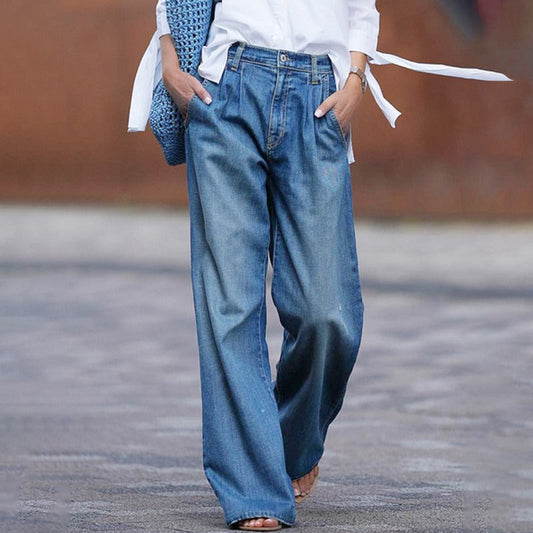 Komfortable Weit geschnittene Damen Jeans – Hose