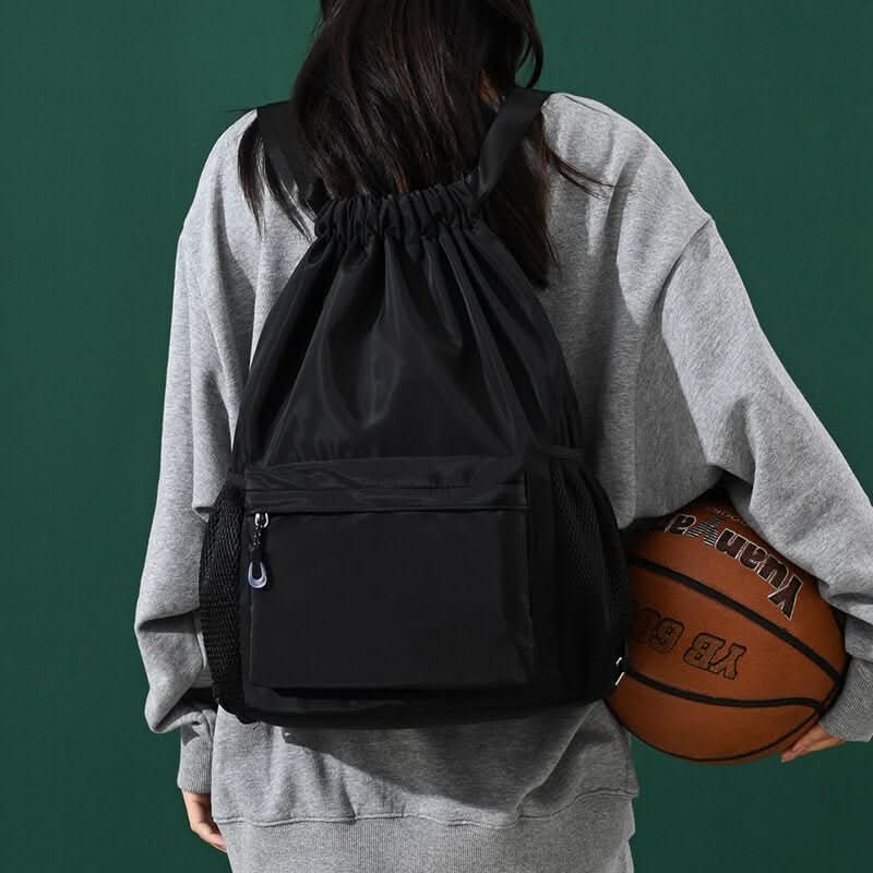 Sportlicher Kordelzug-Rucksack mit Schuhfach und Fächern – Pelanva – Ansicht 13