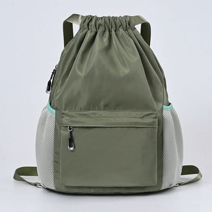 Sportlicher Kordelzug-Rucksack mit Schuhfach und Fächern – Pelanva – Ansicht 8