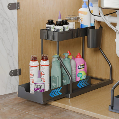 2-stufiger Organizer mit Schublade für Küche & Bad – Pelanva – Ansicht 2