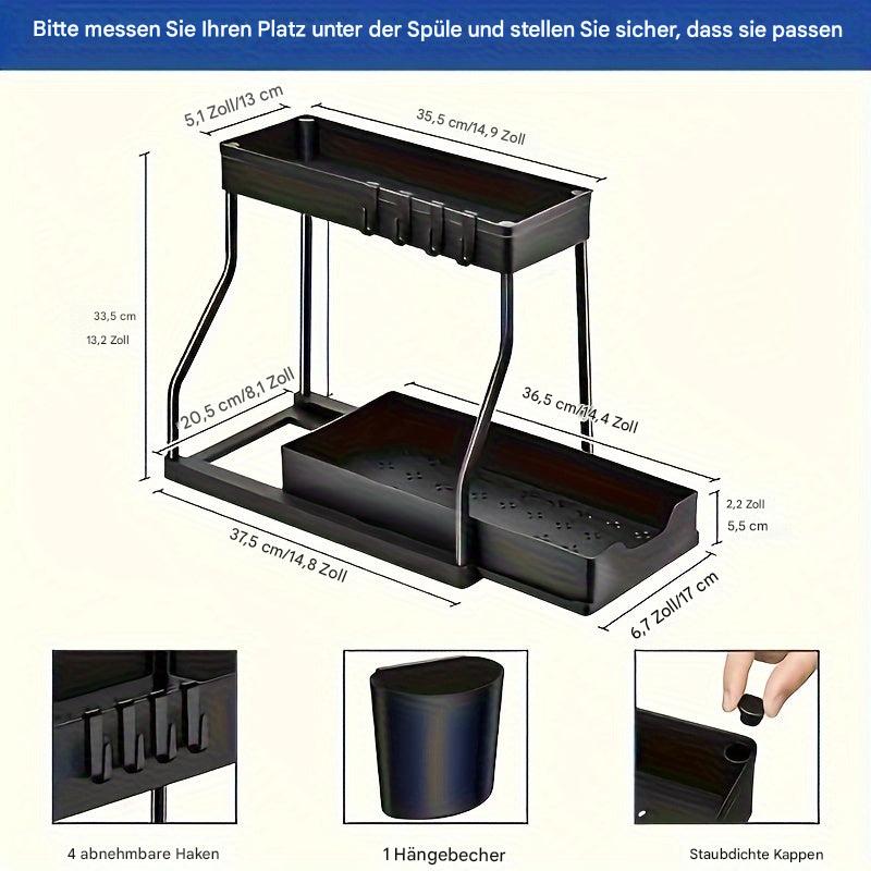 2-stufiger Organizer mit Schublade für Küche & Bad – Pelanva – Ansicht 5