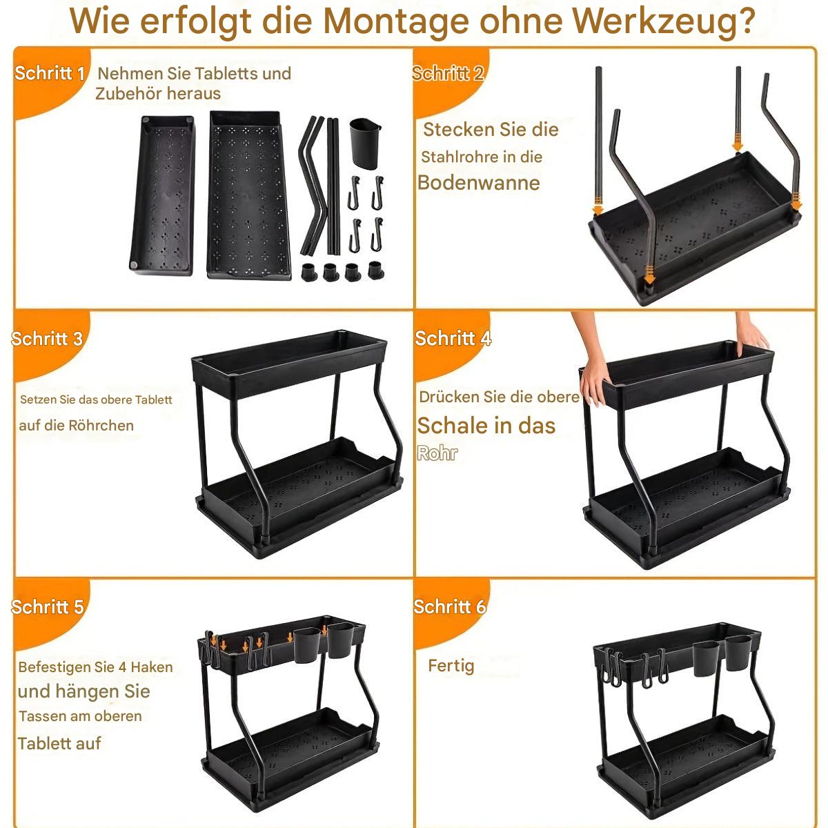 2-stufiger Organizer mit Schublade für Küche & Bad – Pelanva – Ansicht 6