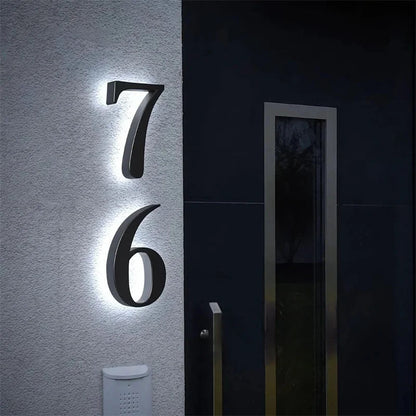Individuell gestaltbare LED-Hausnummer für moderne Häuser – Pelanva – Ansicht 6