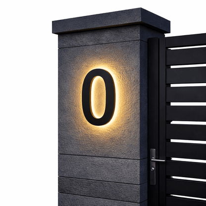 Individuell gestaltbare LED-Hausnummer für moderne Häuser – Pelanva – Ansicht 8