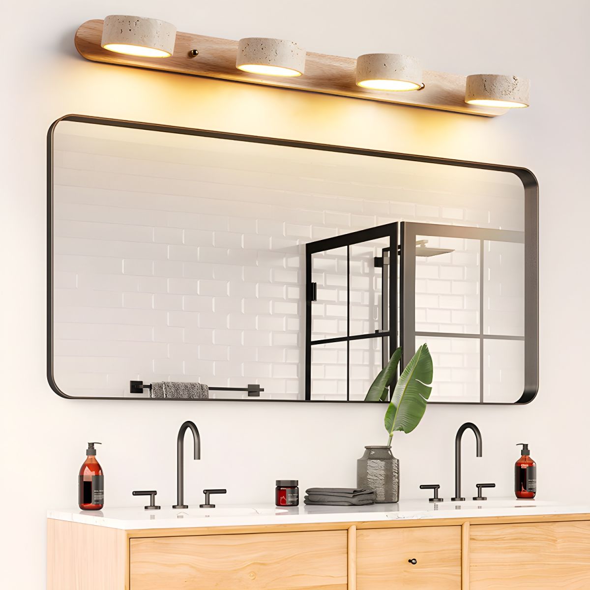 LED Wandleuchte aus Travertin für architektonischen Luxus – Pelanva – Ansicht 6