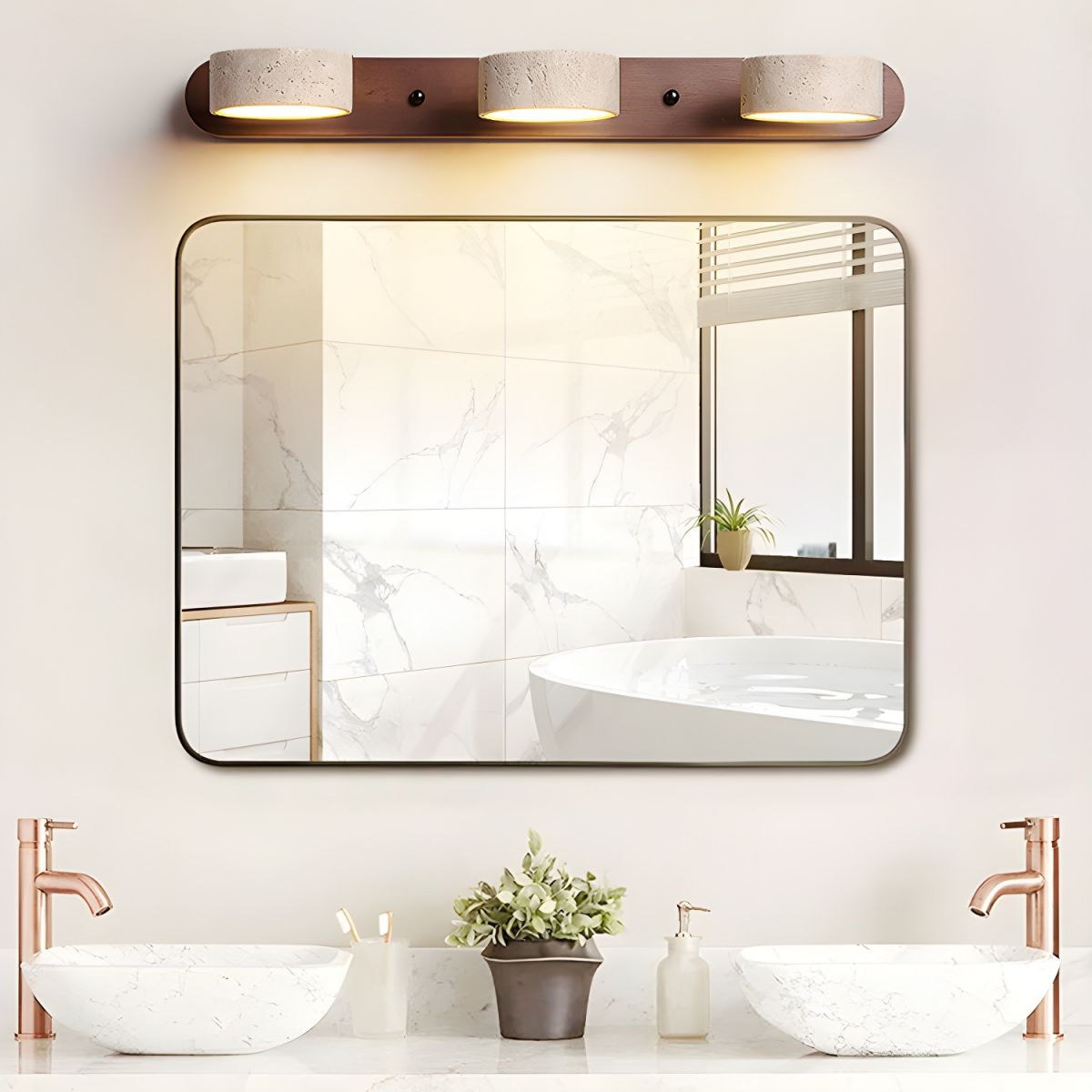 LED Wandleuchte aus Travertin für architektonischen Luxus – Pelanva – Ansicht 7