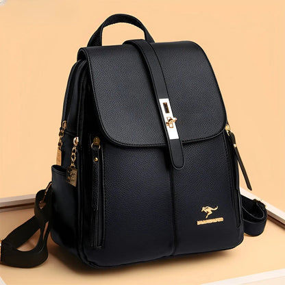 Leder Rucksack Damen Detailansicht – Pelanva
