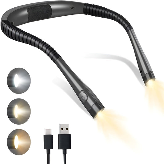 Wiederaufladbare LED-Leselampe für den Hals – Pelanva