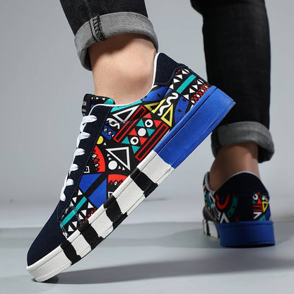 Bunter Low-Top-Sneaker mit Grafikdruck – Pelanva – Ansicht 5