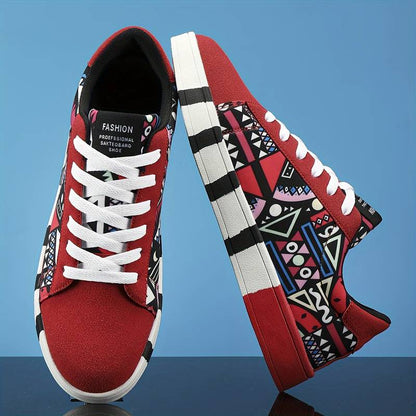 Bunter Low-Top-Sneaker mit Grafikdruck – Pelanva – Ansicht 6
