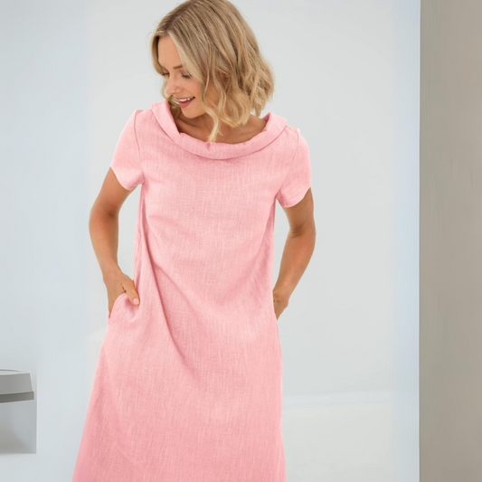Luftiges Leinenkleid - Atmungsaktiv und Elegant – Damenkleid