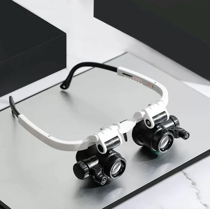 Lupenbrille mit LED-Licht und 8x, 15x & 23x Vergrößerung – Pelanva – Ansicht 2