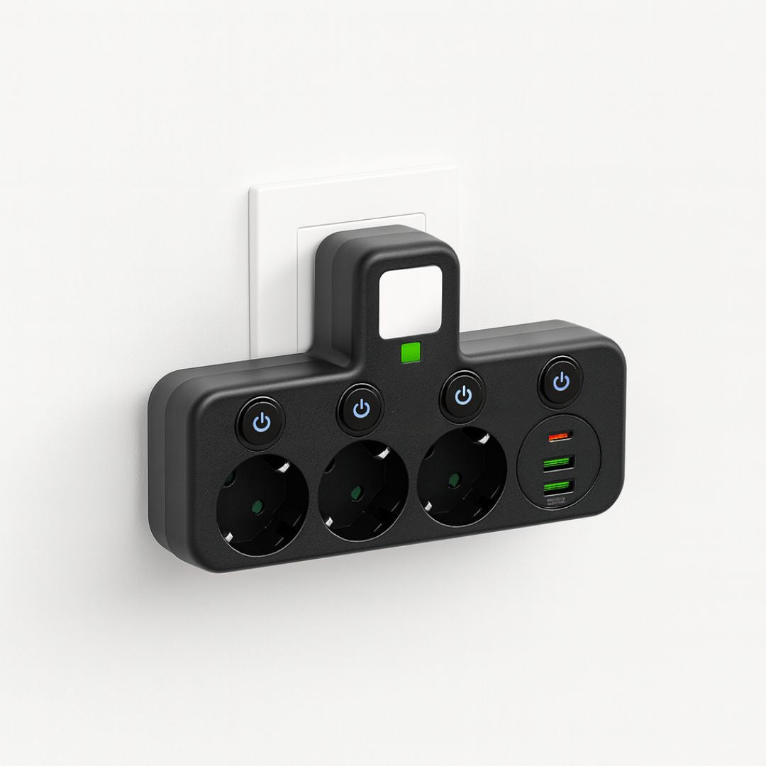 Mehrfachsteckdose mit USB und Schalter – Pelanva – Ansicht 1