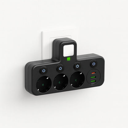 Mehrfachsteckdose mit USB und Schalter – Pelanva – Ansicht 1