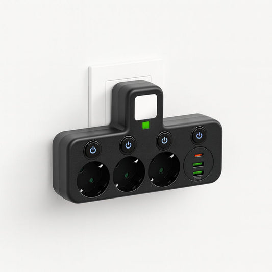 Mehrfachsteckdose mit USB und Schalter – Pelanva – Ansicht 1