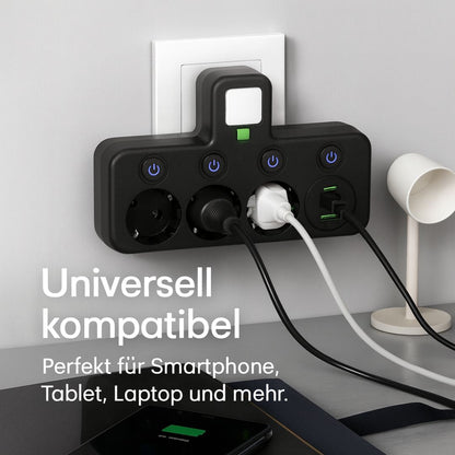 Mehrfachsteckdose mit USB und Schalter – Pelanva – Ansicht 2