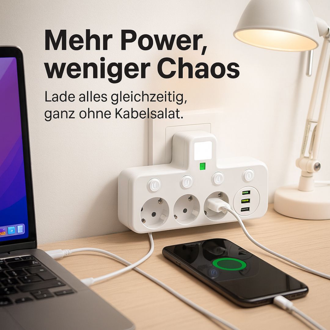 Mehrfachsteckdose mit USB und Schalter – Pelanva – Ansicht 4