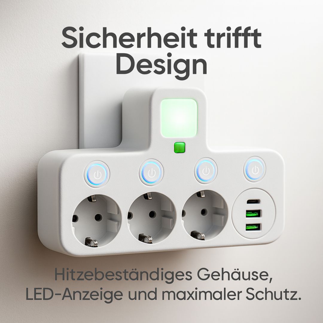 Mehrfachsteckdose mit USB und Schalter – Pelanva – Ansicht 5