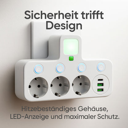 Mehrfachsteckdose mit USB und Schalter – Pelanva – Ansicht 5