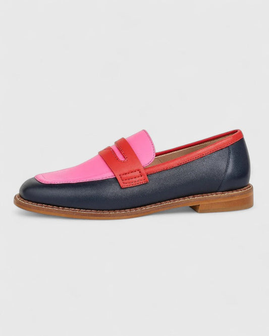 Melanie | Damen Klassische Modische Loafers mit Rundkappe – Schuhe