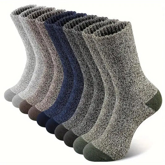 Merino-Wollsocken AlpTherm| 5 Paar| Extra Dick & Wärmend| Für Wandern & Winter| Unisex 38–46 – Socken