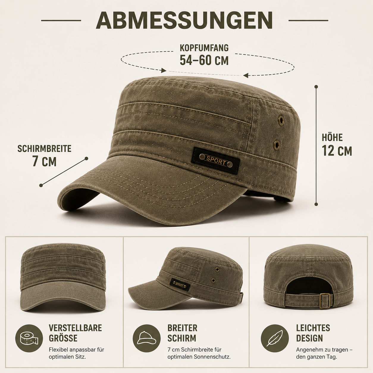 Militärkappe – Pelanva – Ansicht 6