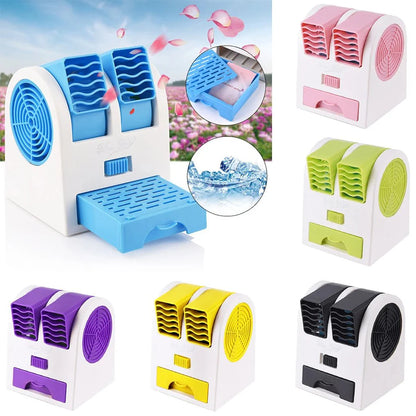 Mini Klimaanlage USB mit leisem Betrieb & Doppel-Luftauslass – Pelanva – Ansicht 3