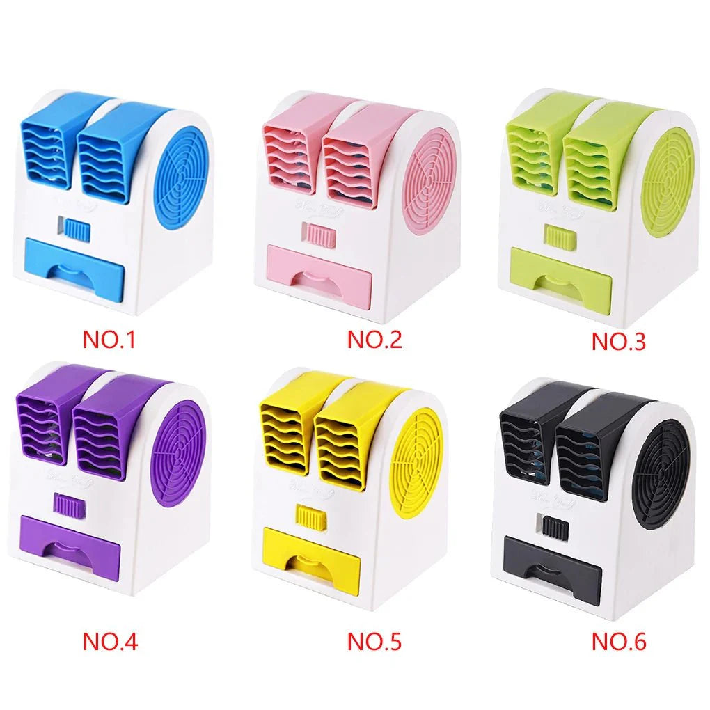 Mini Klimaanlage USB mit leisem Betrieb & Doppel-Luftauslass – Pelanva – Ansicht 4