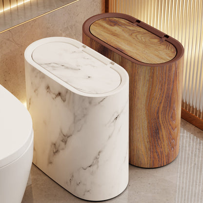 Eleganter Mülleimer im Marmordesign, Anwendungsbeispiel – Pelanva