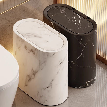 Eleganter Mülleimer im Marmordesign, Maße und Details – Pelanva