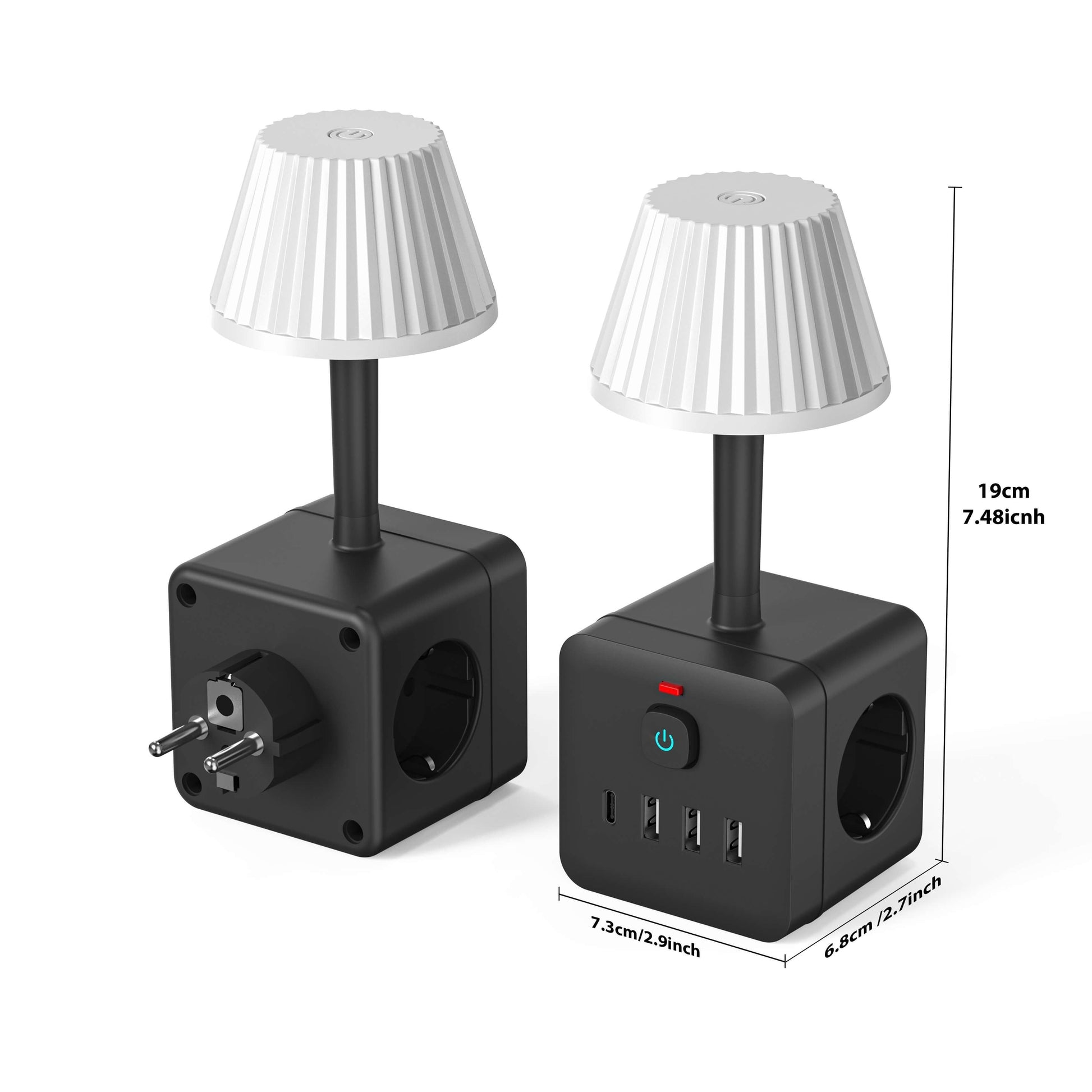 Nachttischlampe mit Steckdose – Pelanva