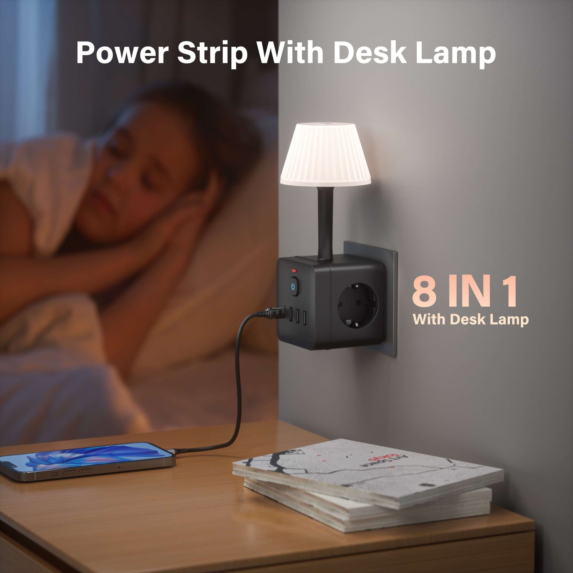 Nachttischlampe mit Steckdose – Pelanva – Ansicht 5
