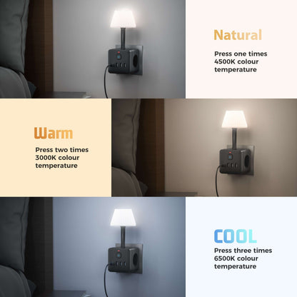 Nachttischlampe mit Steckdose – Pelanva – Ansicht 8