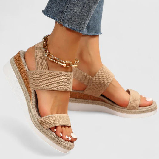 Orthopädische Sandalen für Damen mit gepolsterter Sohle – Pelanva – Ansicht 1