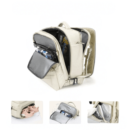 Pelanva Robuster Rucksack – Wasserdichte Laptop Reisetasche mit USB-Ladefunktion