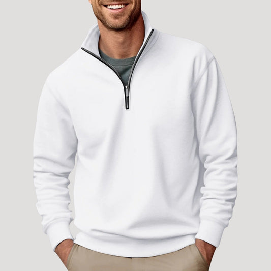 Philipp | Herren Klassischer Pullover mit Viertelreißverschluss – Pullover & Strick