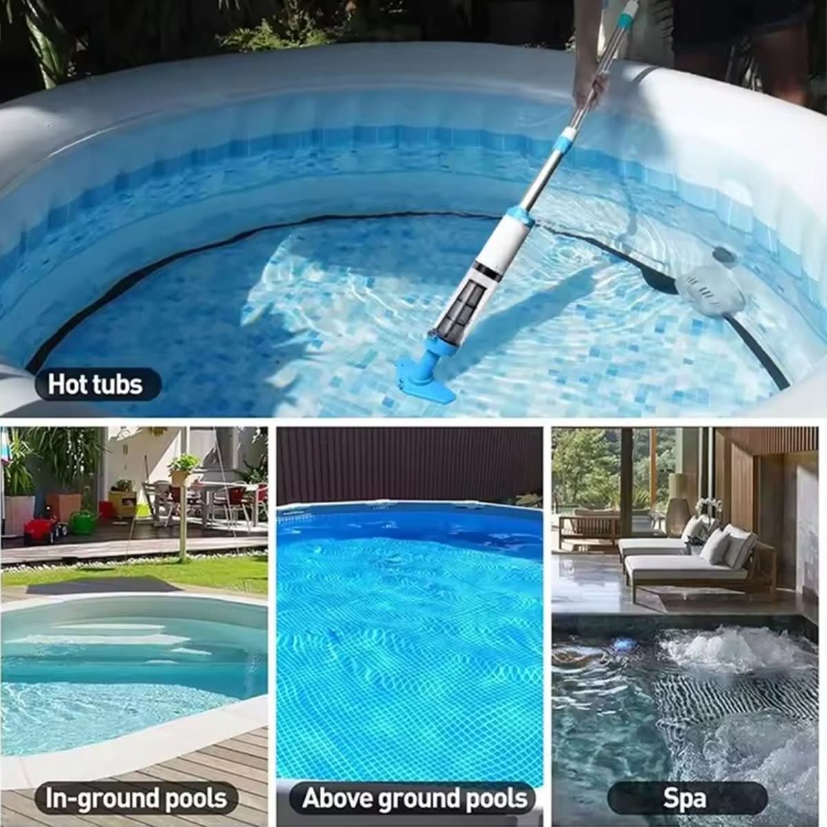 Schnurloses Pool-Vakuum für mühelose Reinigung – Pelanva – Ansicht 8