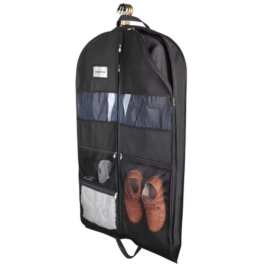 ReiseKleider Kleidersack für Reisen| Beidseitiger Reißverschluss & XXL-Taschen| Atmungsaktiv & Transparent| 43 Zoll Hängender