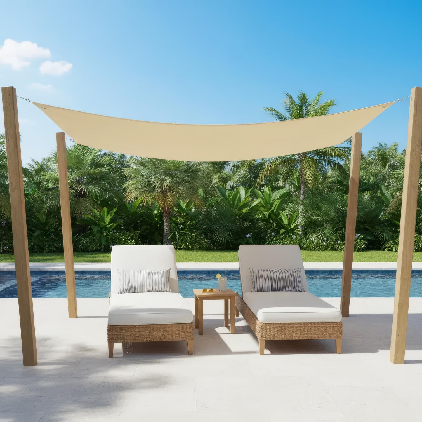 Rico – Wasserdichtes rechteckiges Sonnensegel für Terrasse und Balkon