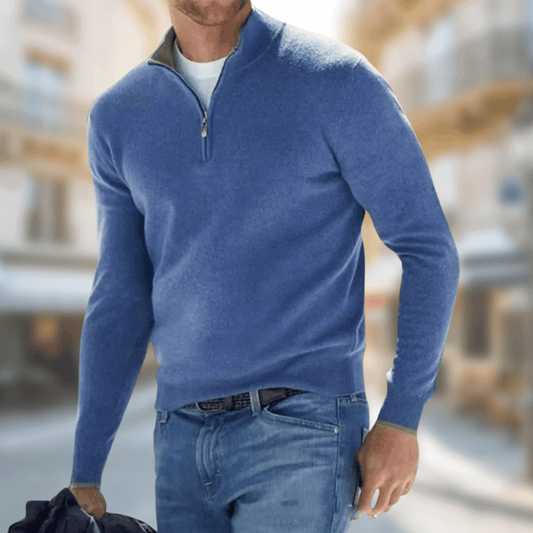 Roland | Herren Freizeitpullover mit Reißverschluss am Kragen – Pullover & Strick