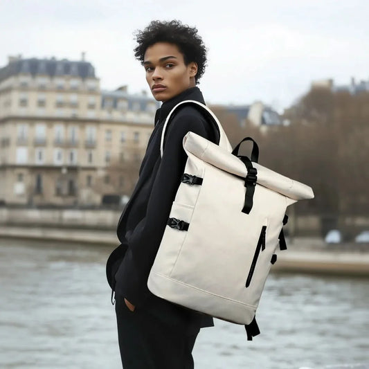 Erweiterbarer Rolltop-Rucksack mit Laptopfach und großem Volumen – Pelanva – Ansicht 1